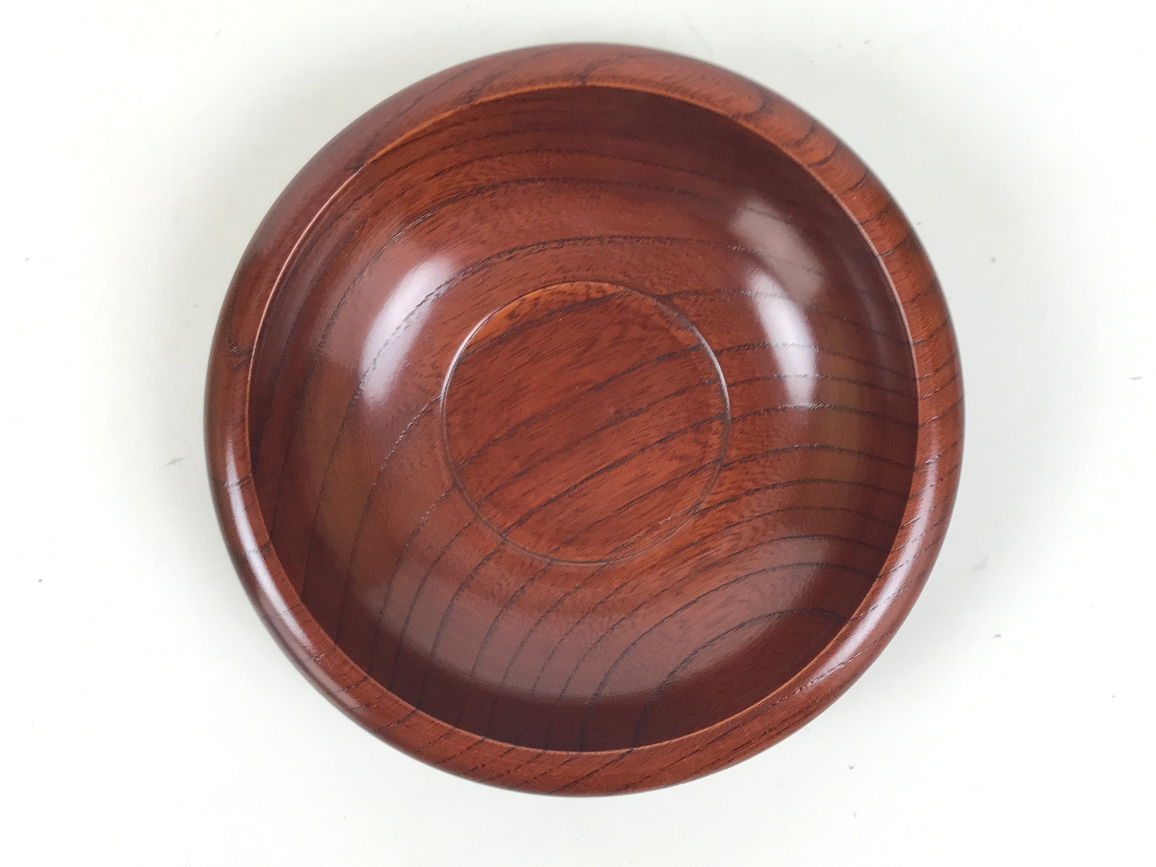 Japanese Brushed Lacquer Wooden Drink Saucer Zelkova Chataku Coaster Brown L467