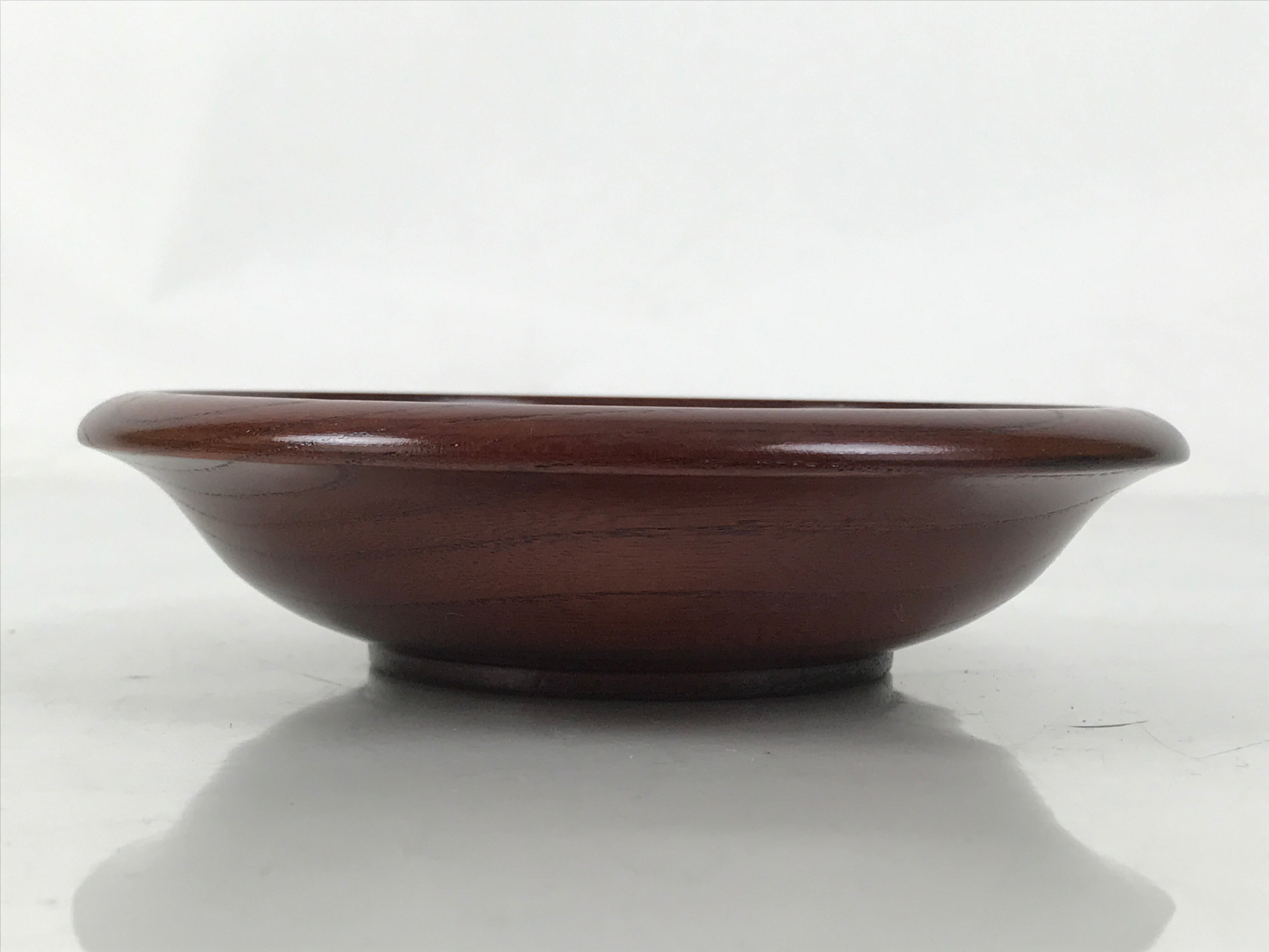Japanese Brushed Lacquer Wooden Drink Saucer Zelkova Chataku Coaster Brown L467