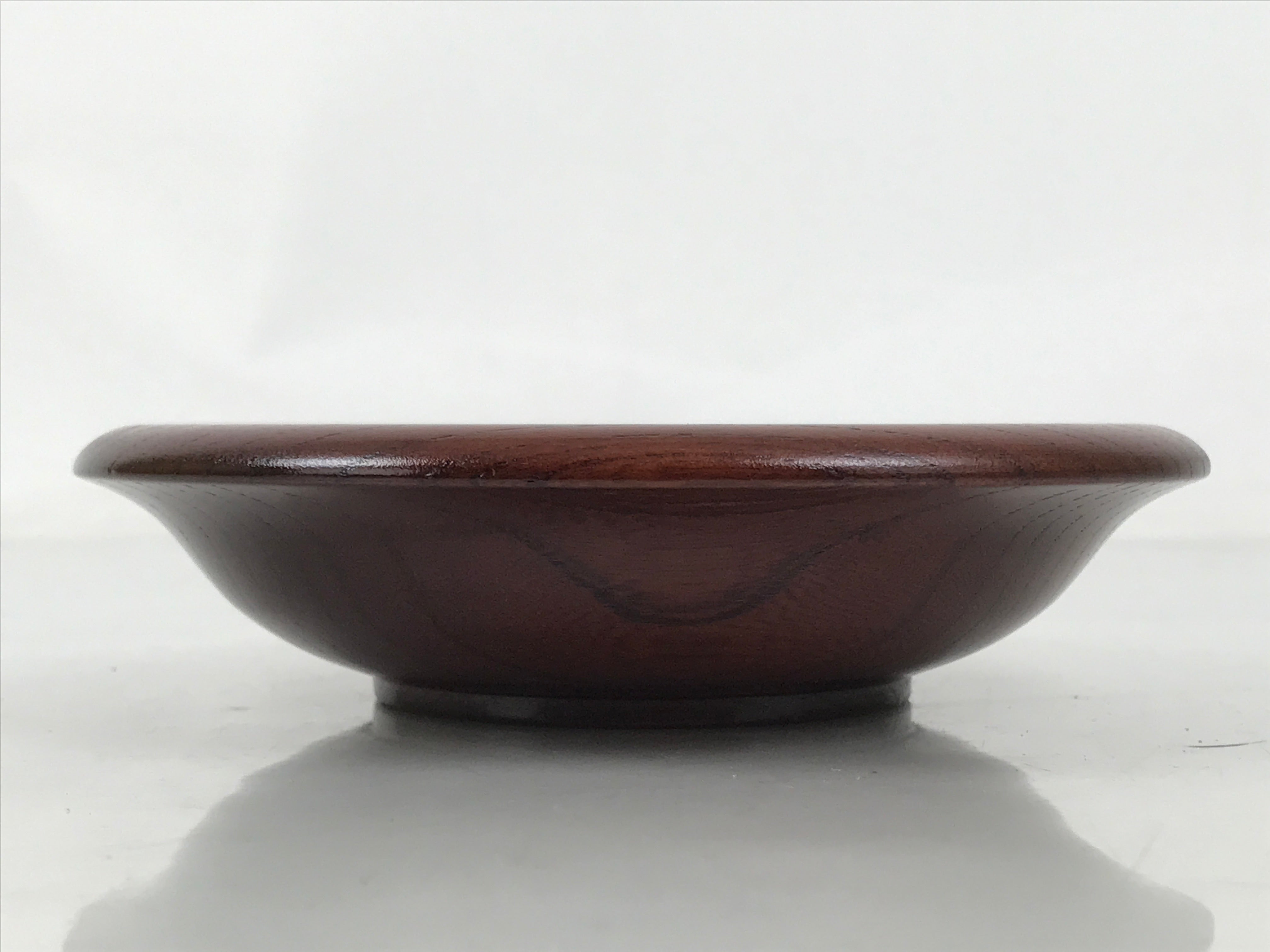 Japanese Brushed Lacquer Wooden Drink Saucer Zelkova Chataku Coaster Brown L467