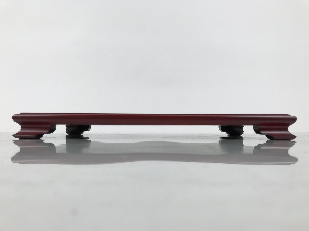 Japanese Brushed Lacquer Wooden Flower Vase Stand Kadai Ikebana Bonsai Red WT597