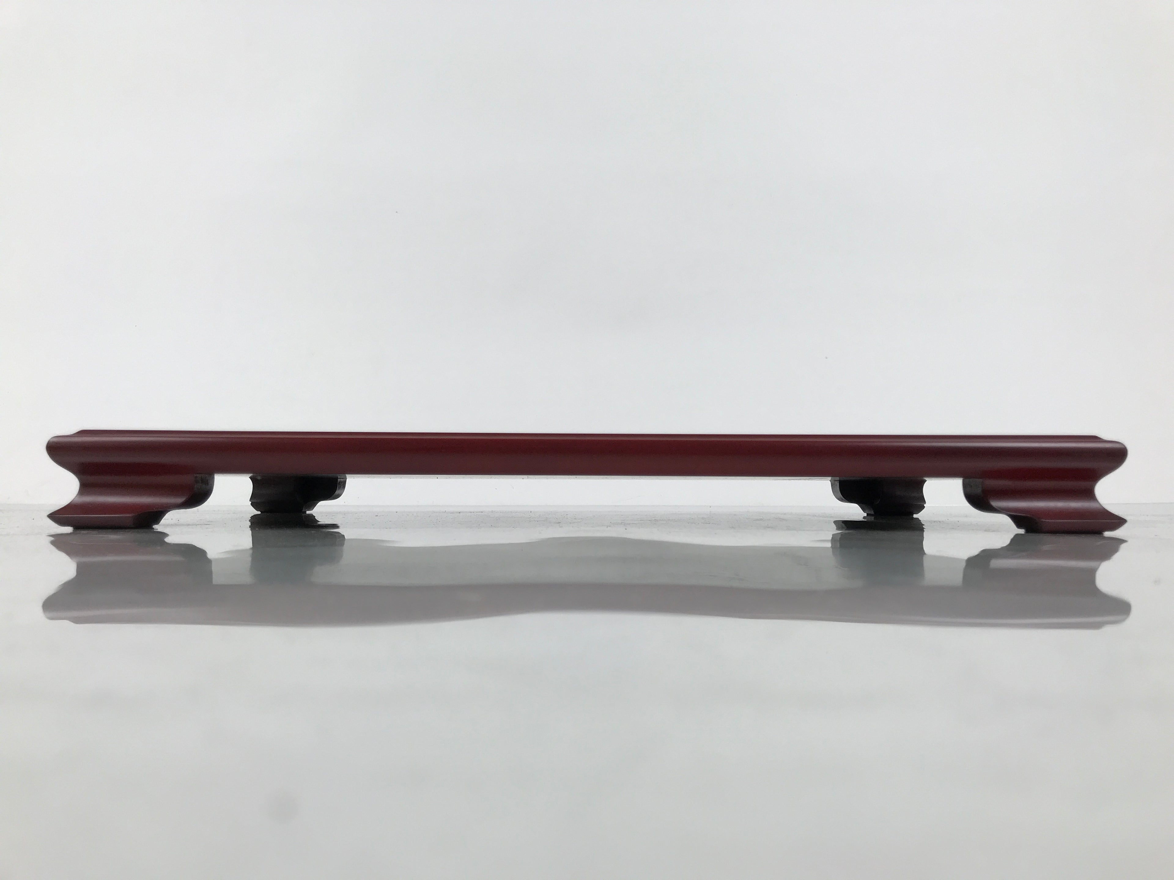 Japanese Brushed Lacquer Wooden Flower Vase Stand Kadai Ikebana Bonsai Red WT597