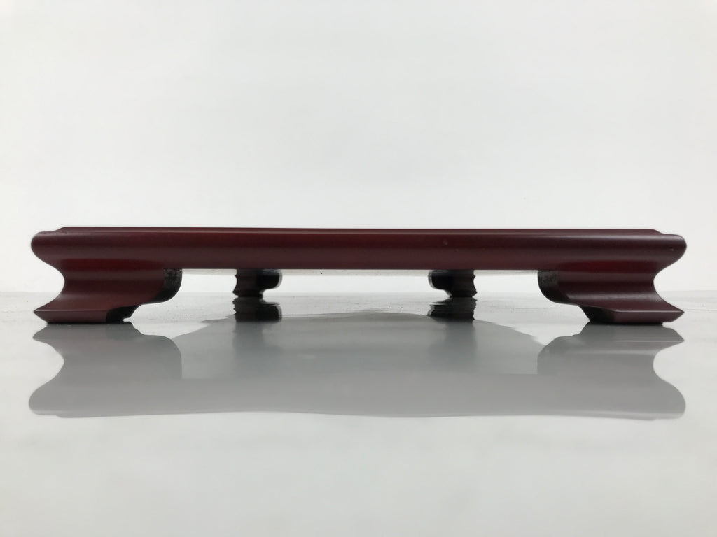 Japanese Brushed Lacquer Wooden Flower Vase Stand Kadai Ikebana Bonsai Red WT597