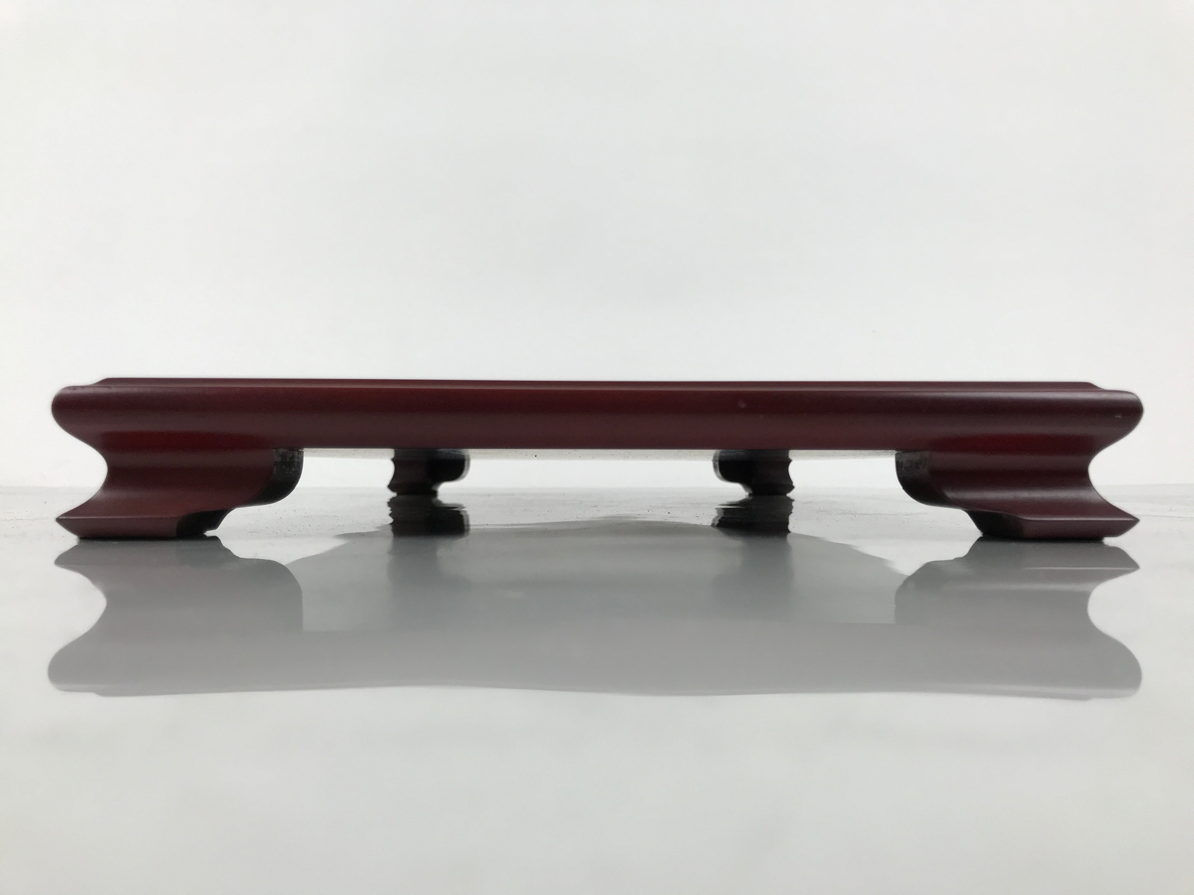Japanese Brushed Lacquer Wooden Flower Vase Stand Kadai Ikebana Bonsai Red WT597
