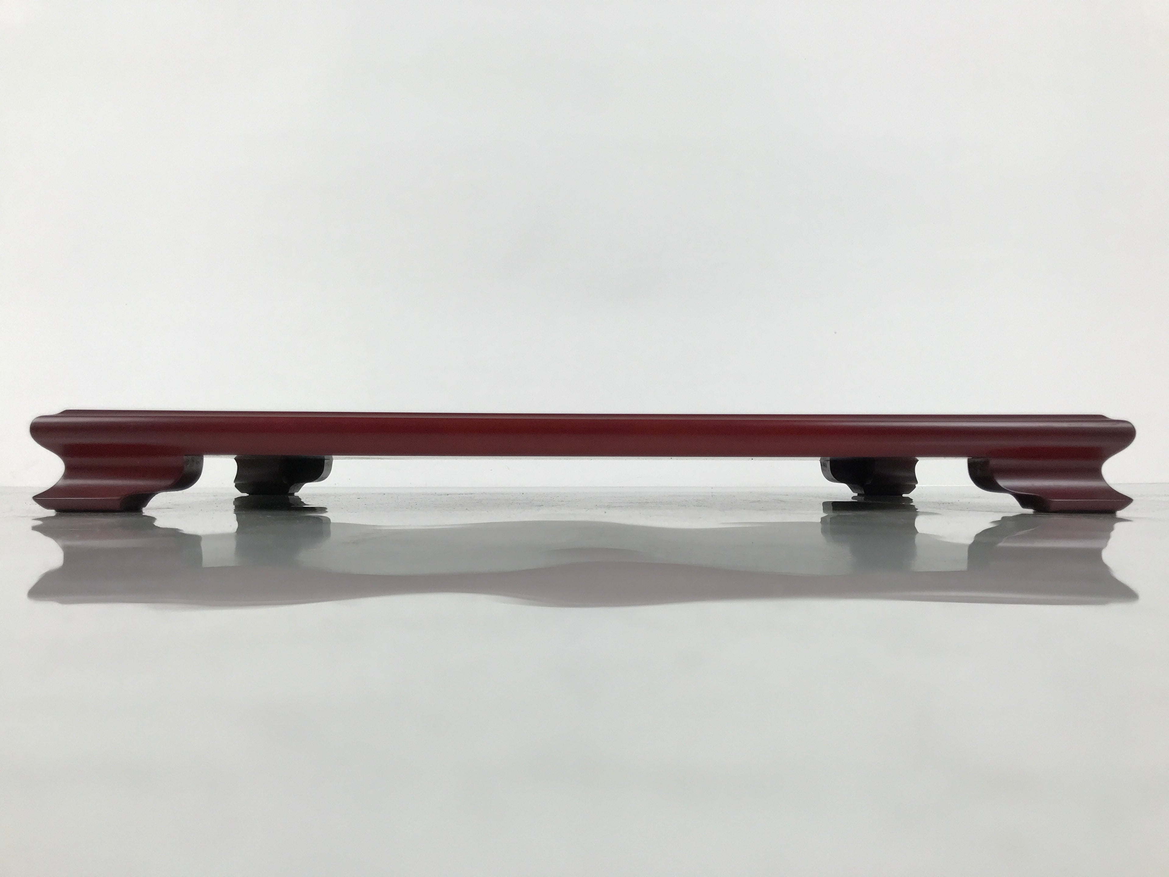Japanese Brushed Lacquer Wooden Flower Vase Stand Kadai Ikebana Bonsai Red WT597