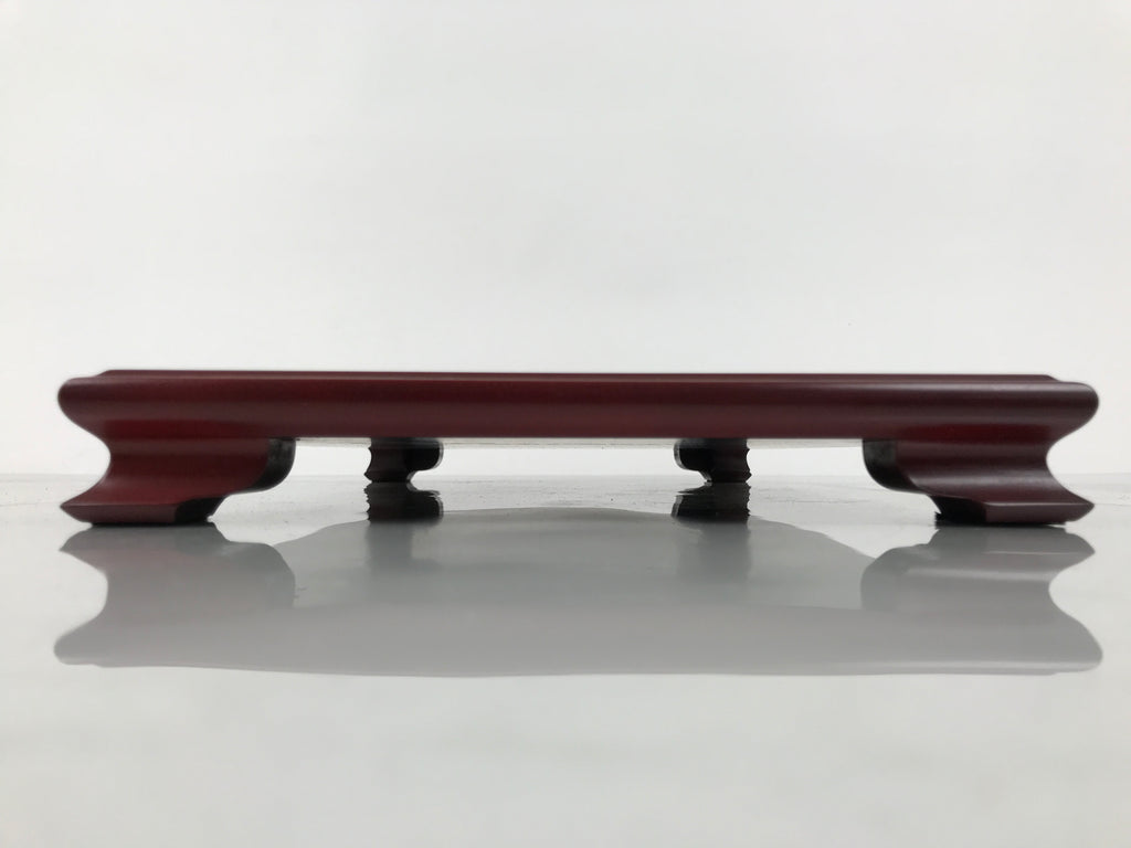 Japanese Brushed Lacquer Wooden Flower Vase Stand Kadai Ikebana Bonsai Red WT597
