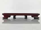 Japanese Brushed Lacquer Wooden Flower Vase Stand Kadai Ikebana Bonsai Red WT597