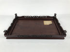 Japanese Brushed Lacquer Wooden Flower Vase Stand Vtg Kadai Ikebana Bonsai WT576