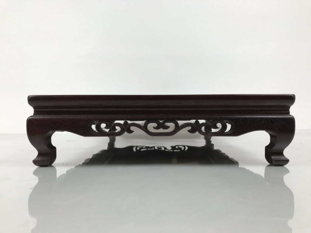 Japanese Brushed Lacquer Wooden Flower Vase Stand Vtg Kadai Ikebana Bonsai WT576