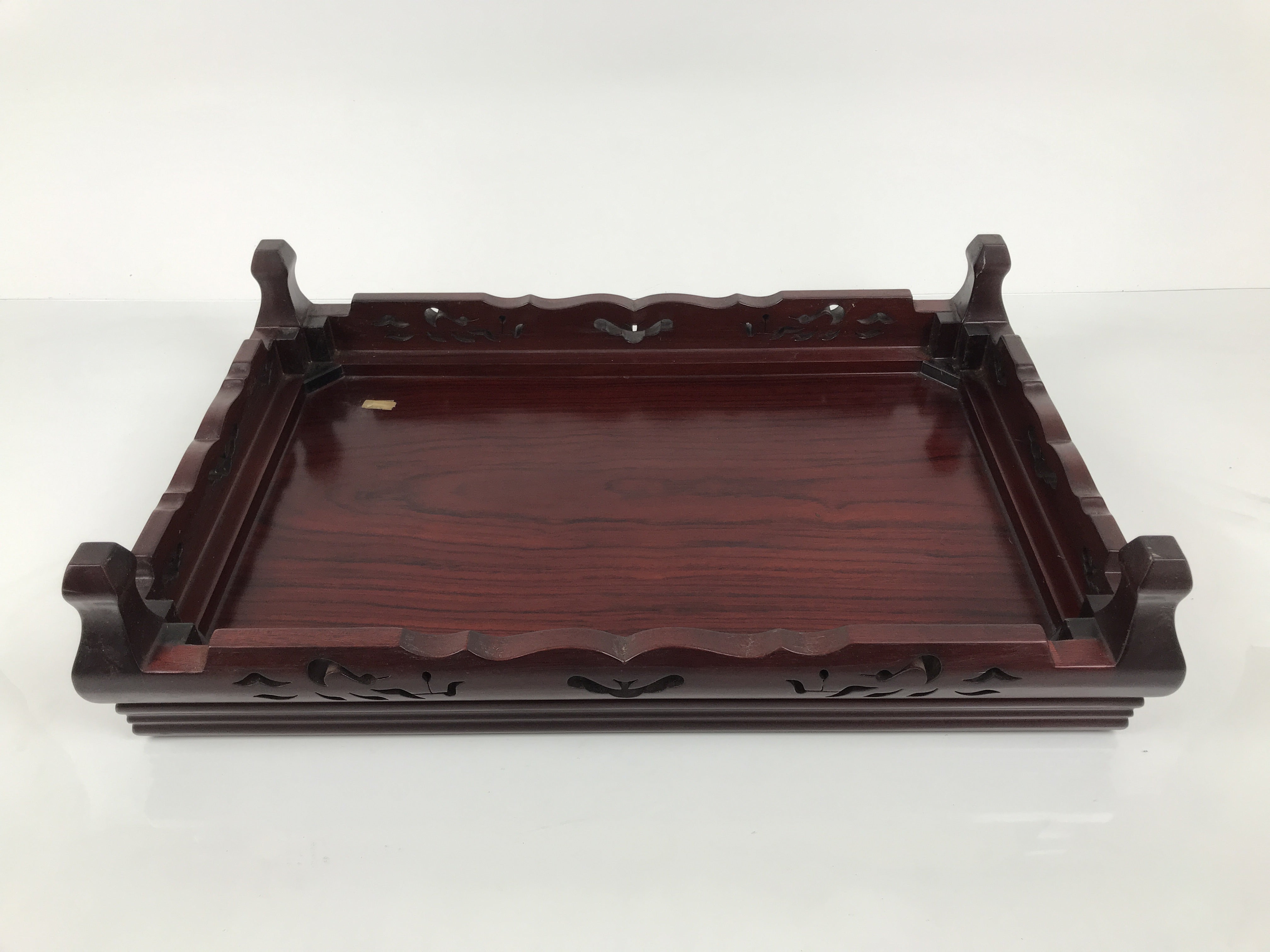 Japanese Brushed Lacquer Wooden Flower Vase Stand Vtg Kadai
