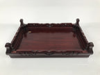 Japanese Brushed Lacquer Wooden Flower Vase Stand Vtg Kadai Ikebana Bonsai WT577