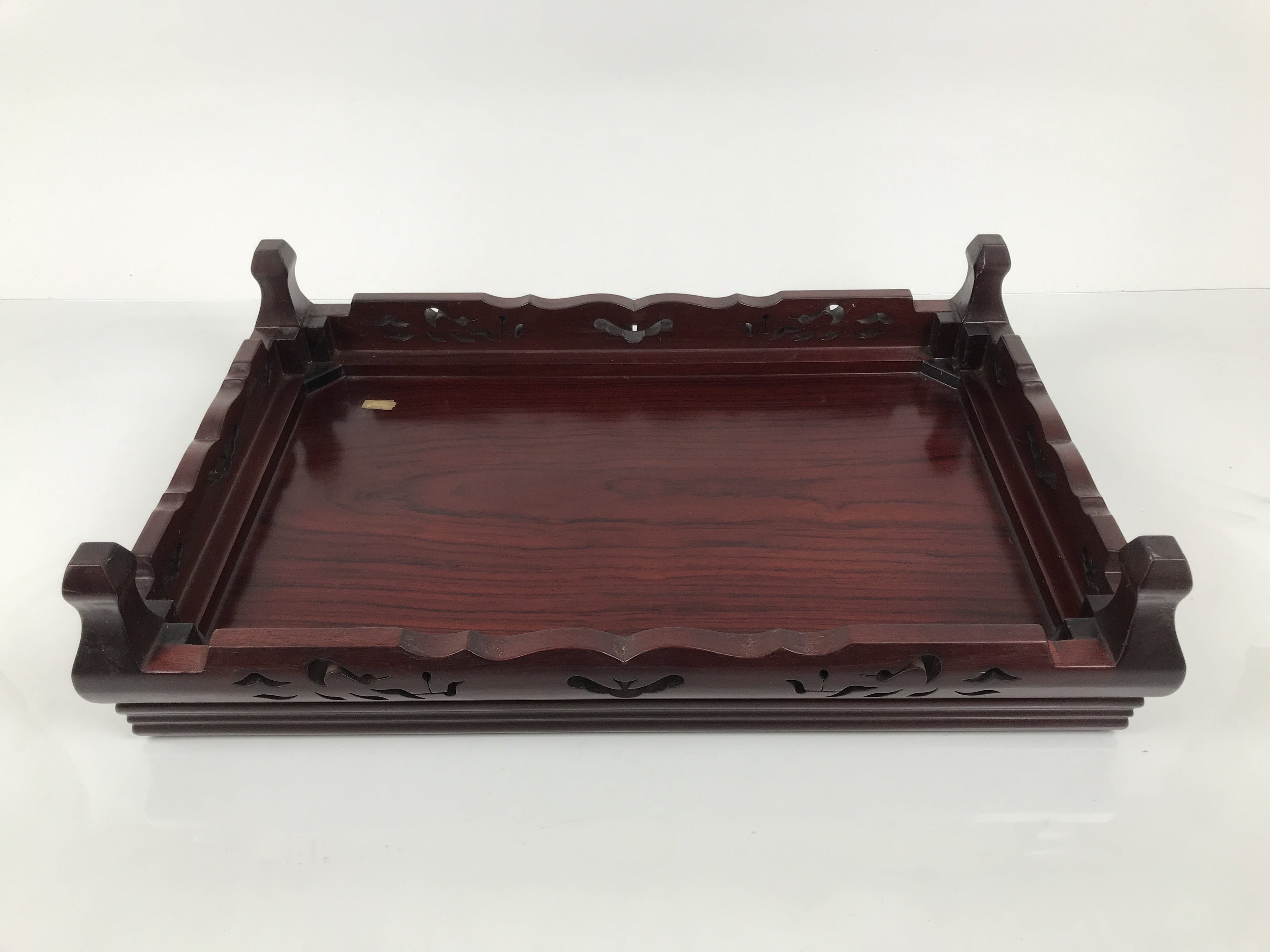 Japanese Brushed Lacquer Wooden Flower Vase Stand Vtg Kadai Ikebana Bonsai WT577