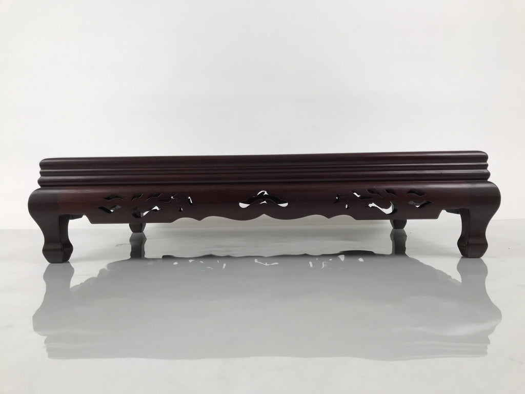 Japanese Brushed Lacquer Wooden Flower Vase Stand Vtg Kadai Ikebana Bonsai WT577