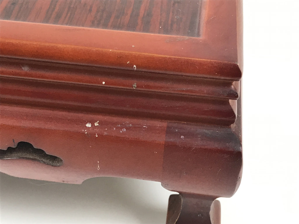Japanese Brushed Lacquer Wooden Flower Vase Stand Vtg Kadai Ikebana Bonsai WT578