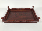 Japanese Brushed Lacquer Wooden Flower Vase Stand Vtg Kadai Ikebana Bonsai WT578