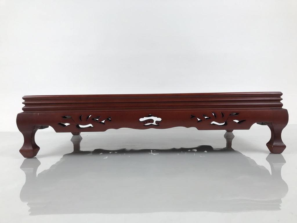Japanese Brushed Lacquer Wooden Flower Vase Stand Vtg Kadai Ikebana Bonsai WT578