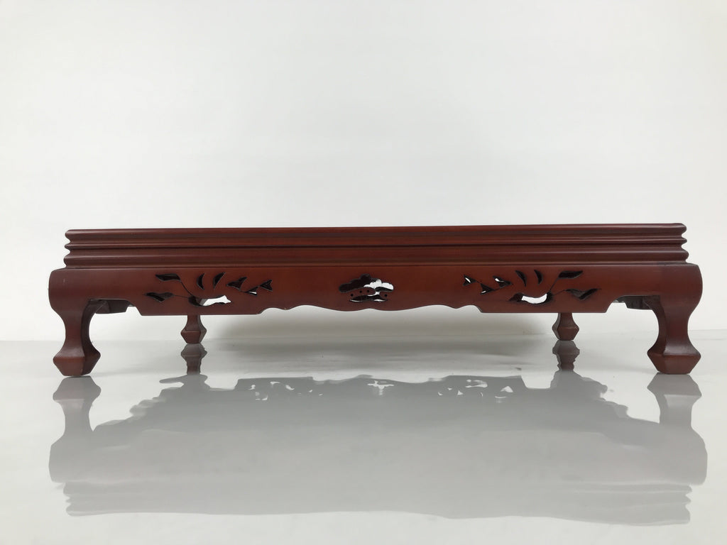 Japanese Brushed Lacquer Wooden Flower Vase Stand Vtg Kadai Ikebana Bonsai WT578
