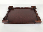 Japanese Brushed Lacquer Wooden Flower Vase Stand Vtg Kadai Ikebana Bonsai WT581