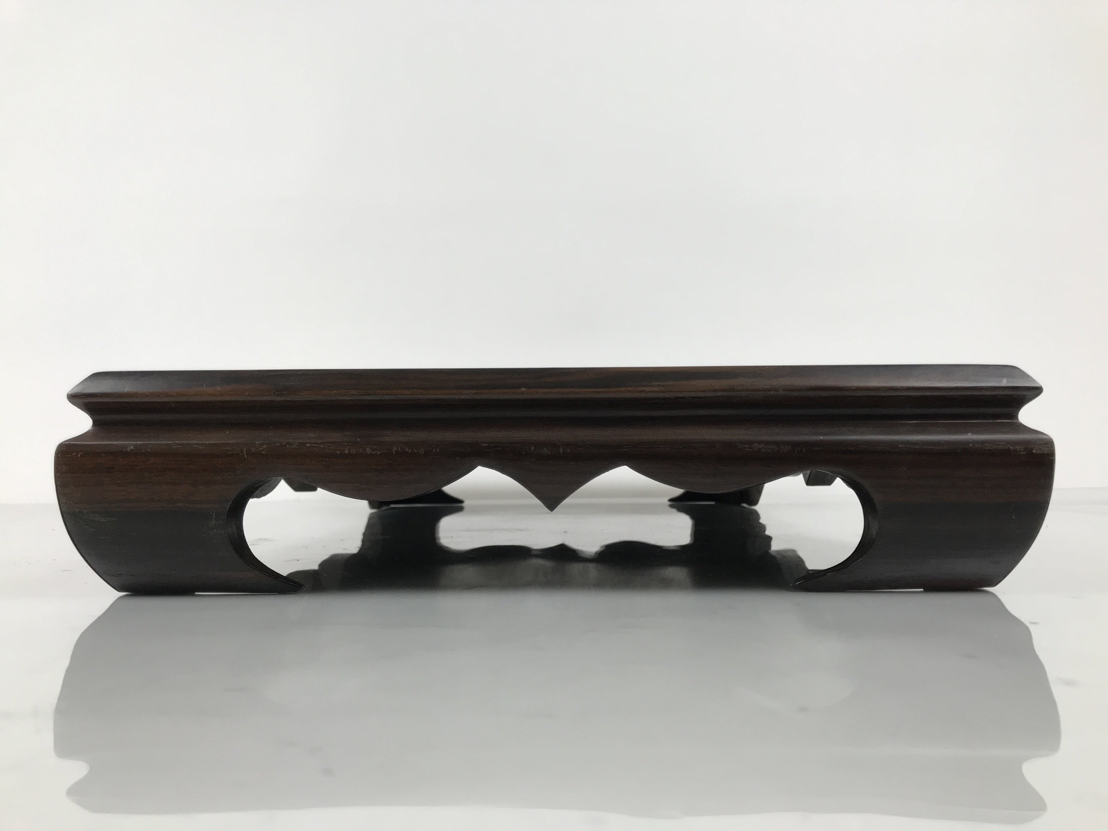 Japanese Brushed Lacquer Wooden Flower Vase Stand Vtg Kadai Ikebana Bonsai WT583