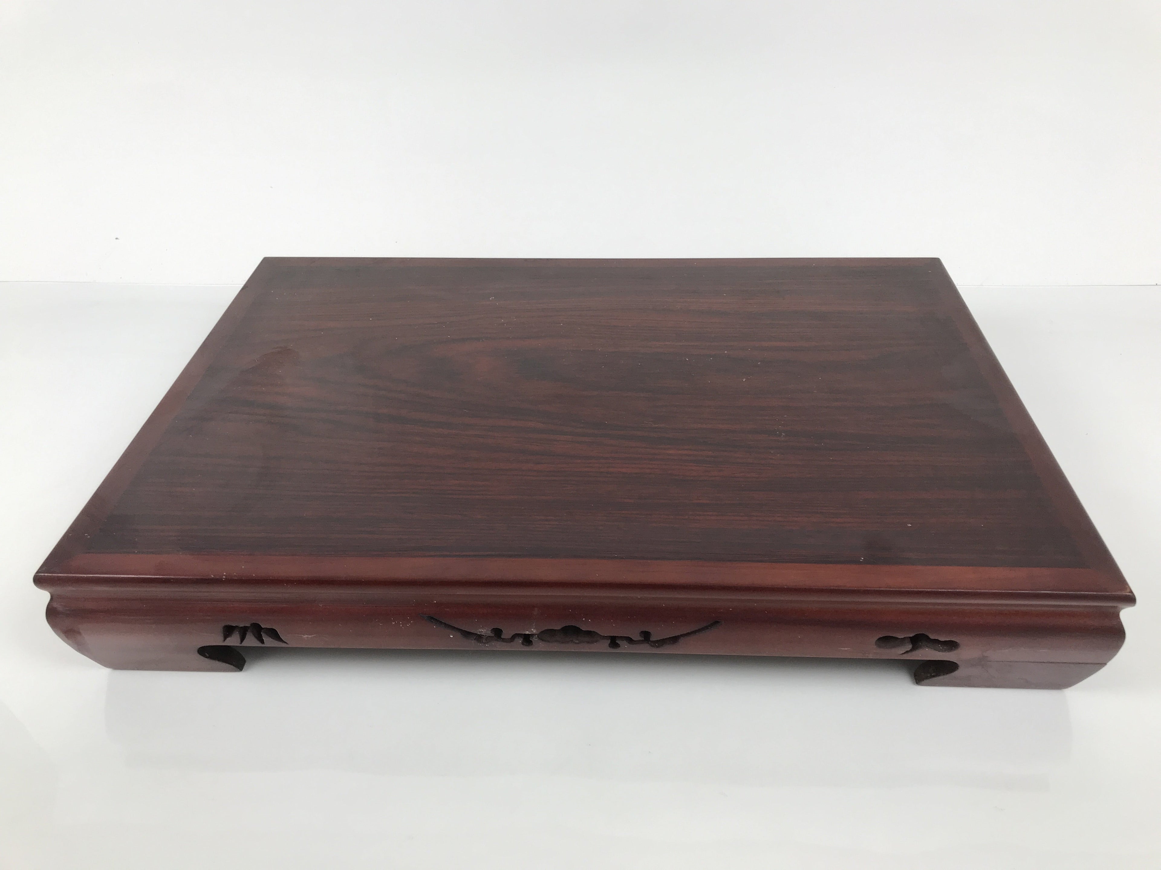 Japanese Brushed Lacquer Wooden Flower Vase Stand Vtg Kadai Ikebana Bonsai WT585