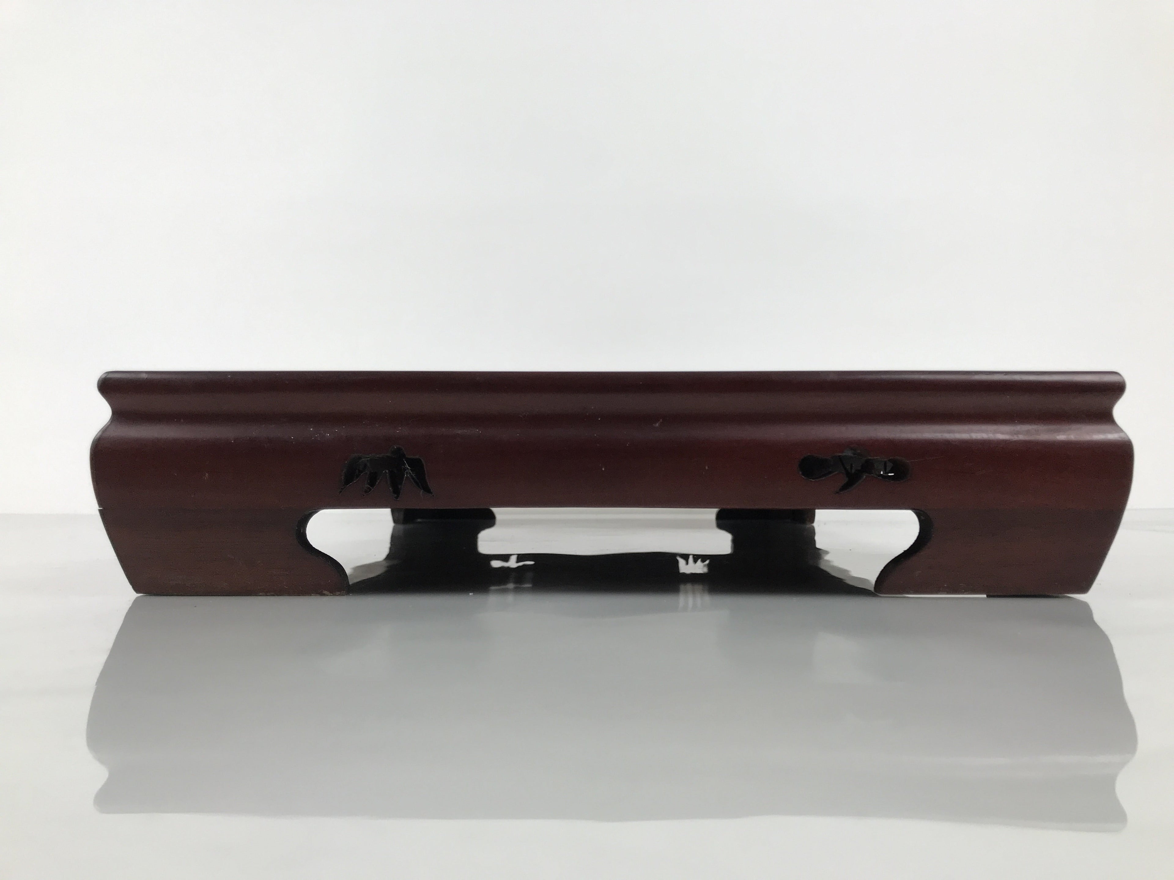Japanese Brushed Lacquer Wooden Flower Vase Stand Vtg Kadai Ikebana Bonsai WT585
