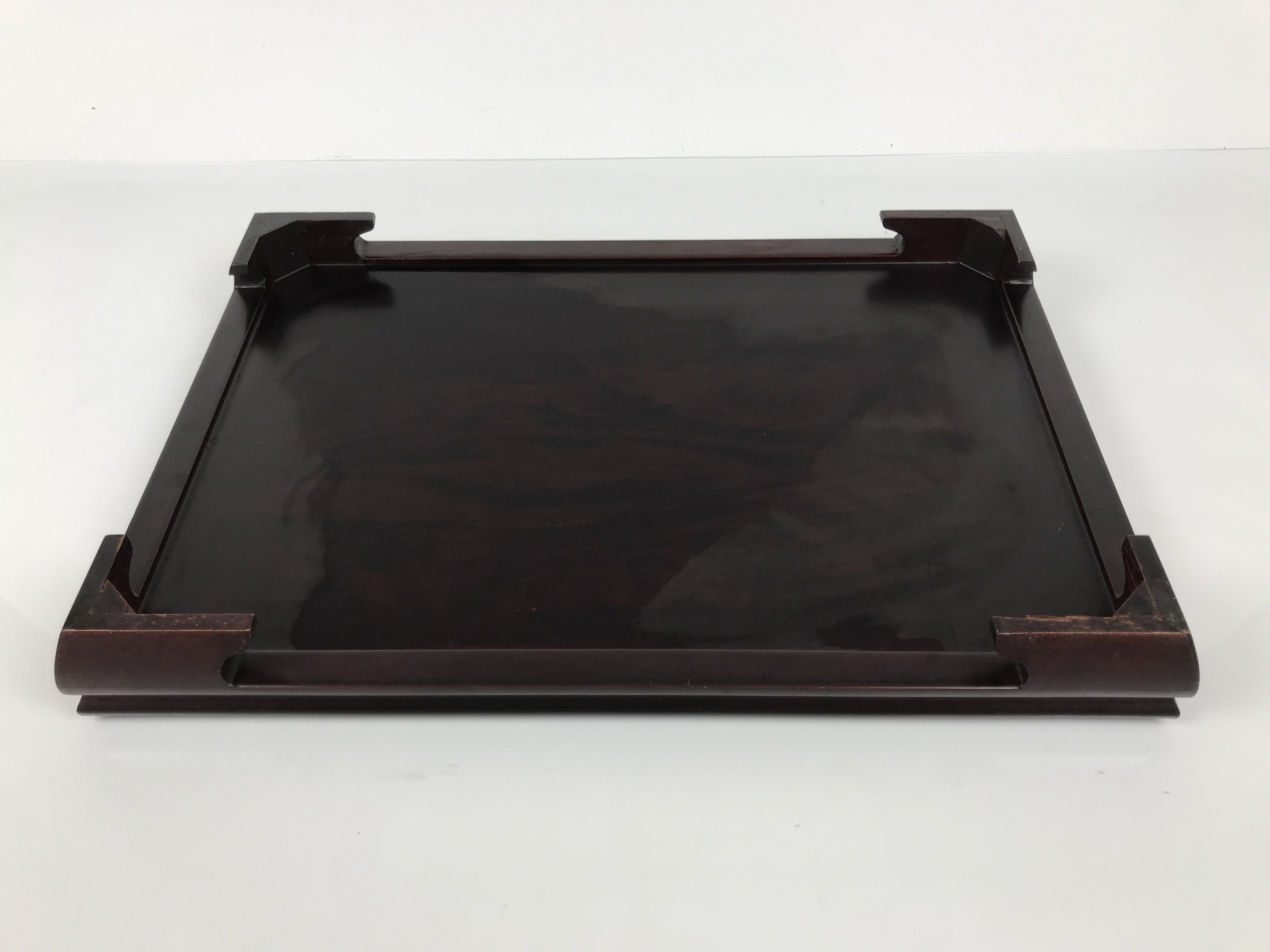 Japanese Brushed Lacquer Wooden Flower Vase Stand Vtg Kadai Ikebana Bonsai WT587