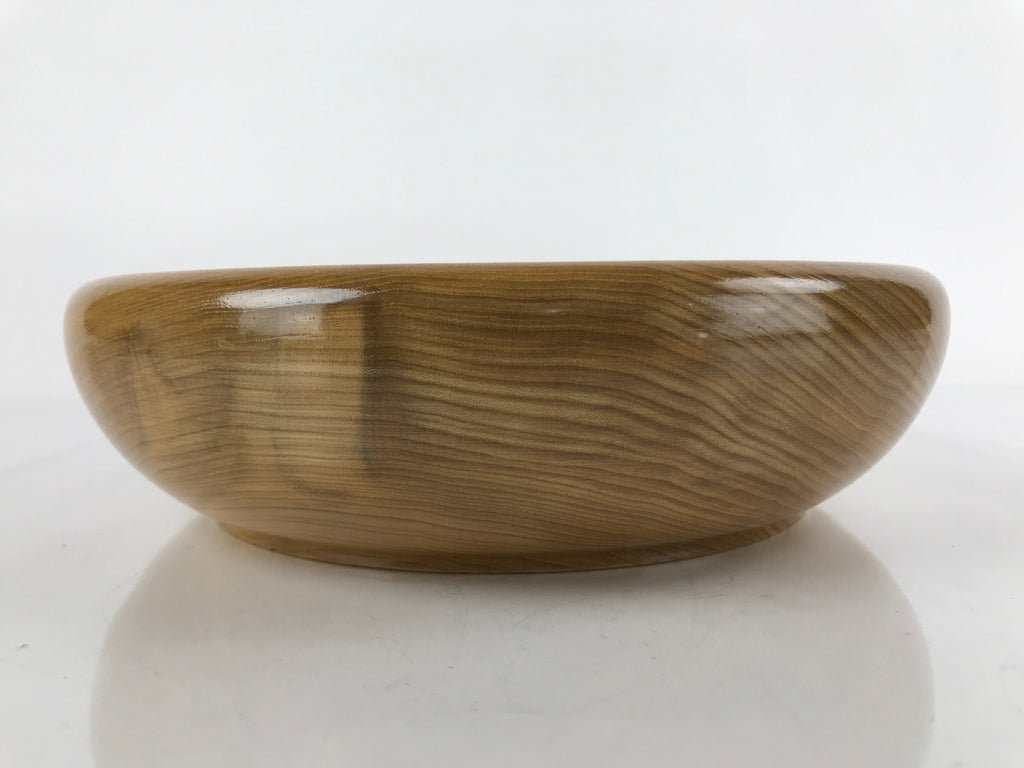 Japanese Brushed Lacquer Wooden Kashiki Snack Bowl Vtg Kashibachi Brown L154