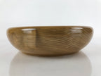 Japanese Brushed Lacquer Wooden Kashiki Snack Bowl Vtg Kashibachi Brown L154