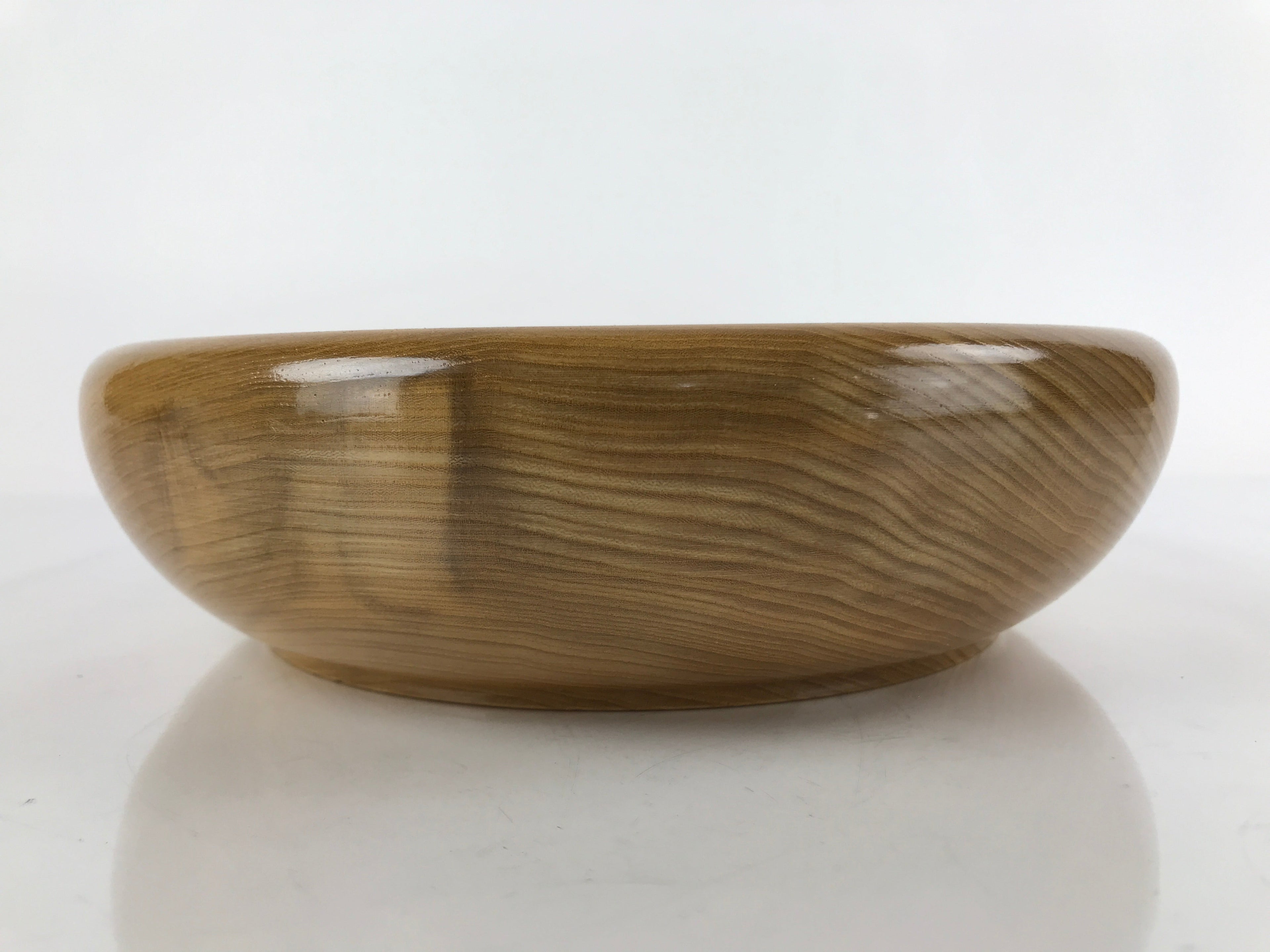Japanese Brushed Lacquer Wooden Kashiki Snack Bowl Vtg Kashibachi Brown L154