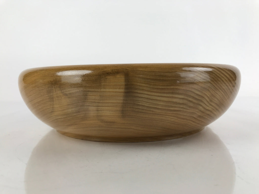 Japanese Brushed Lacquer Wooden Kashiki Snack Bowl Vtg Kashibachi Brown L154