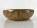 Japanese Brushed Lacquer Wooden Kashiki Snack Bowl Vtg Kashibachi Brown L154