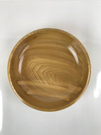 Japanese Brushed Lacquer Wooden Kashiki Snack Bowl Vtg Kashibachi Brown L154