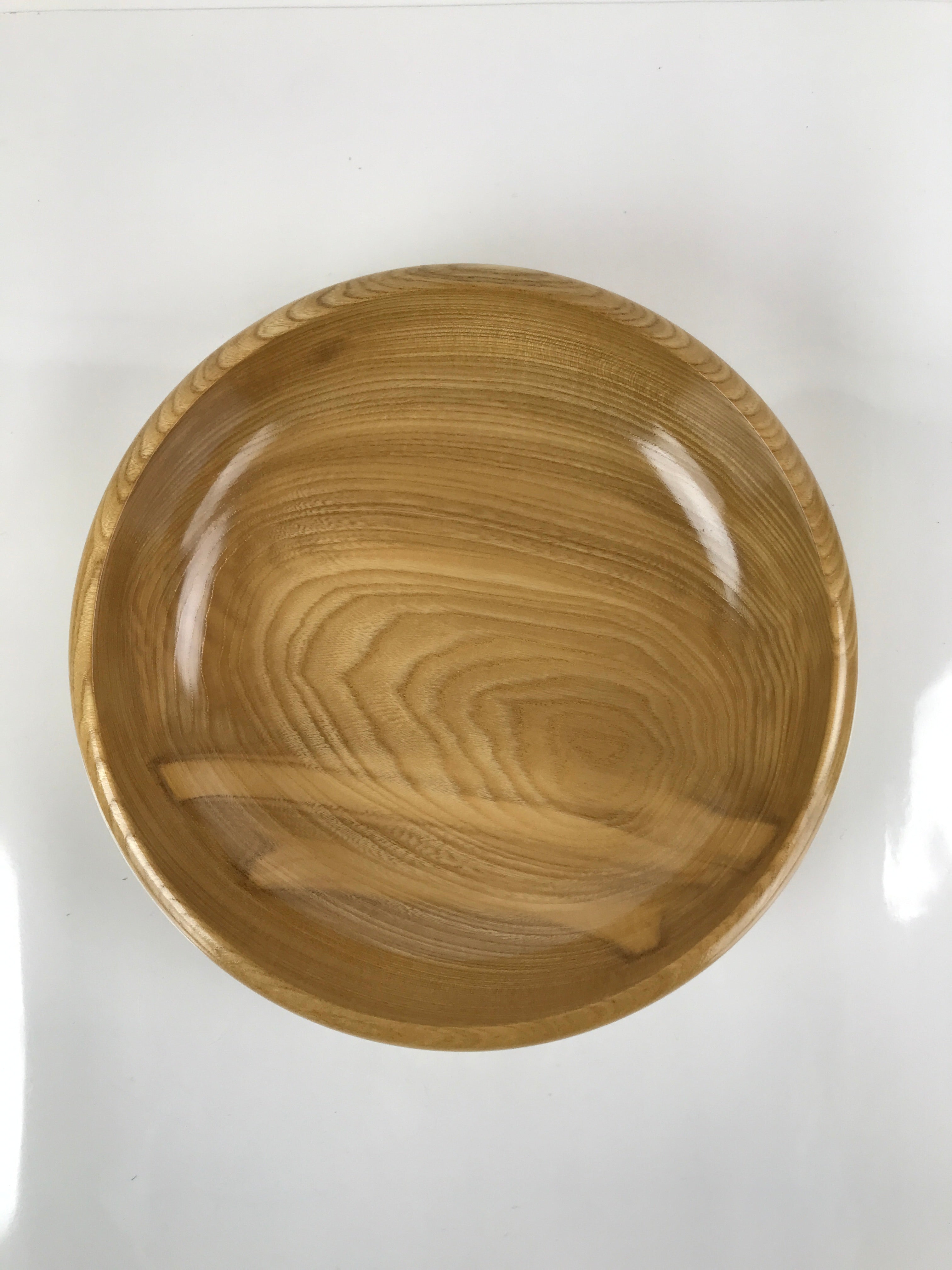Japanese Brushed Lacquer Wooden Kashiki Snack Bowl Vtg Kashibachi Brown L154