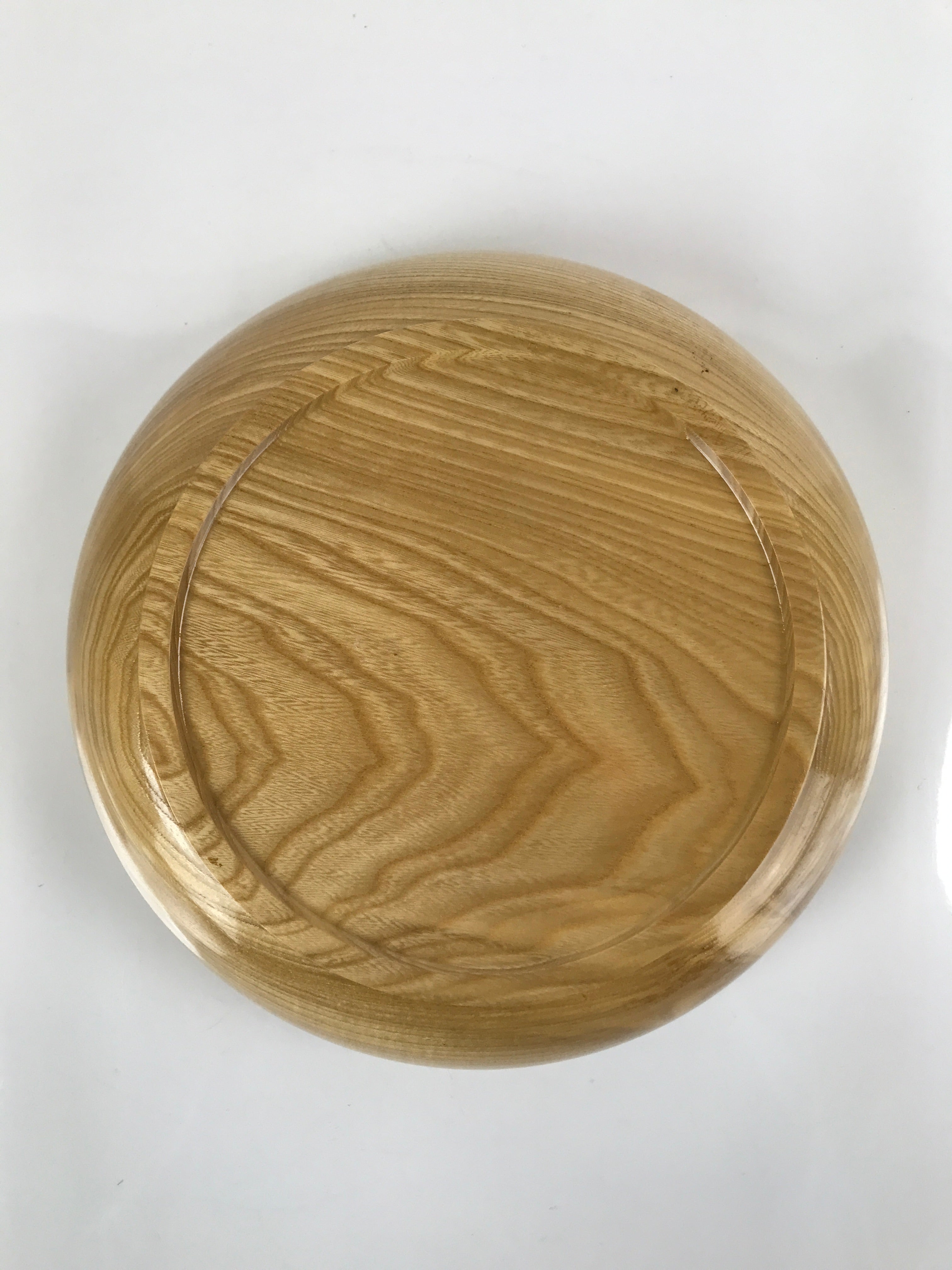 Japanese Brushed Lacquer Wooden Kashiki Snack Bowl Vtg Kashibachi Brown L154