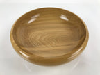 Japanese Brushed Lacquer Wooden Kashiki Snack Bowl Vtg Kashibachi Brown L154