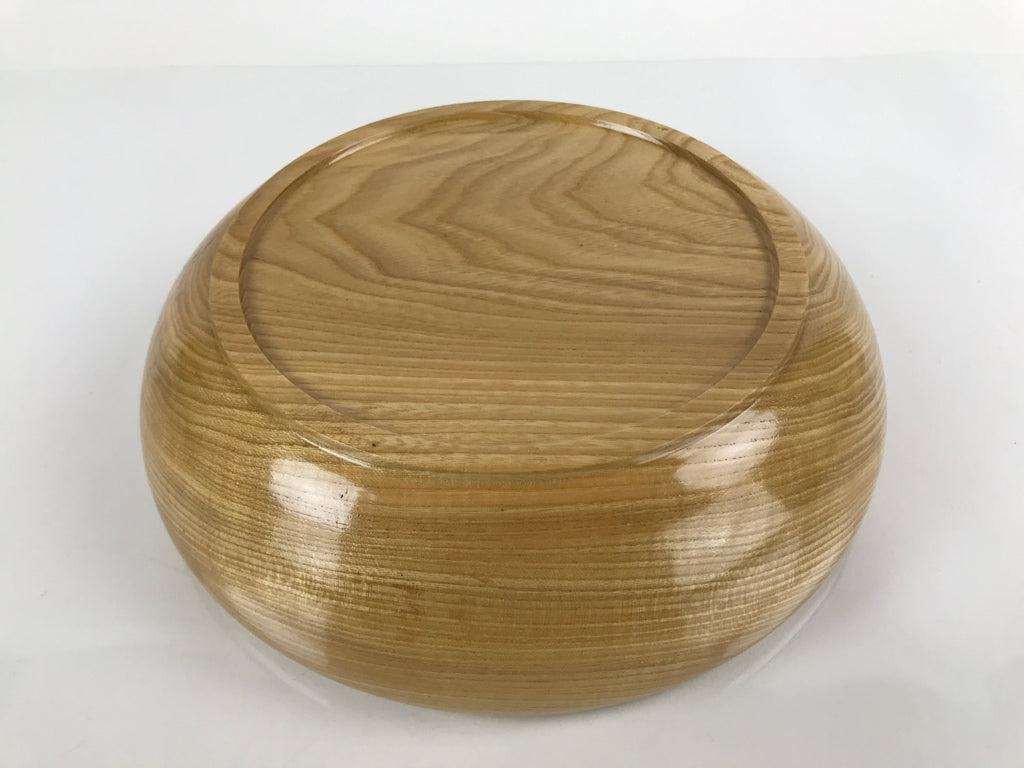 Japanese Brushed Lacquer Wooden Kashiki Snack Bowl Vtg Kashibachi Brown L154