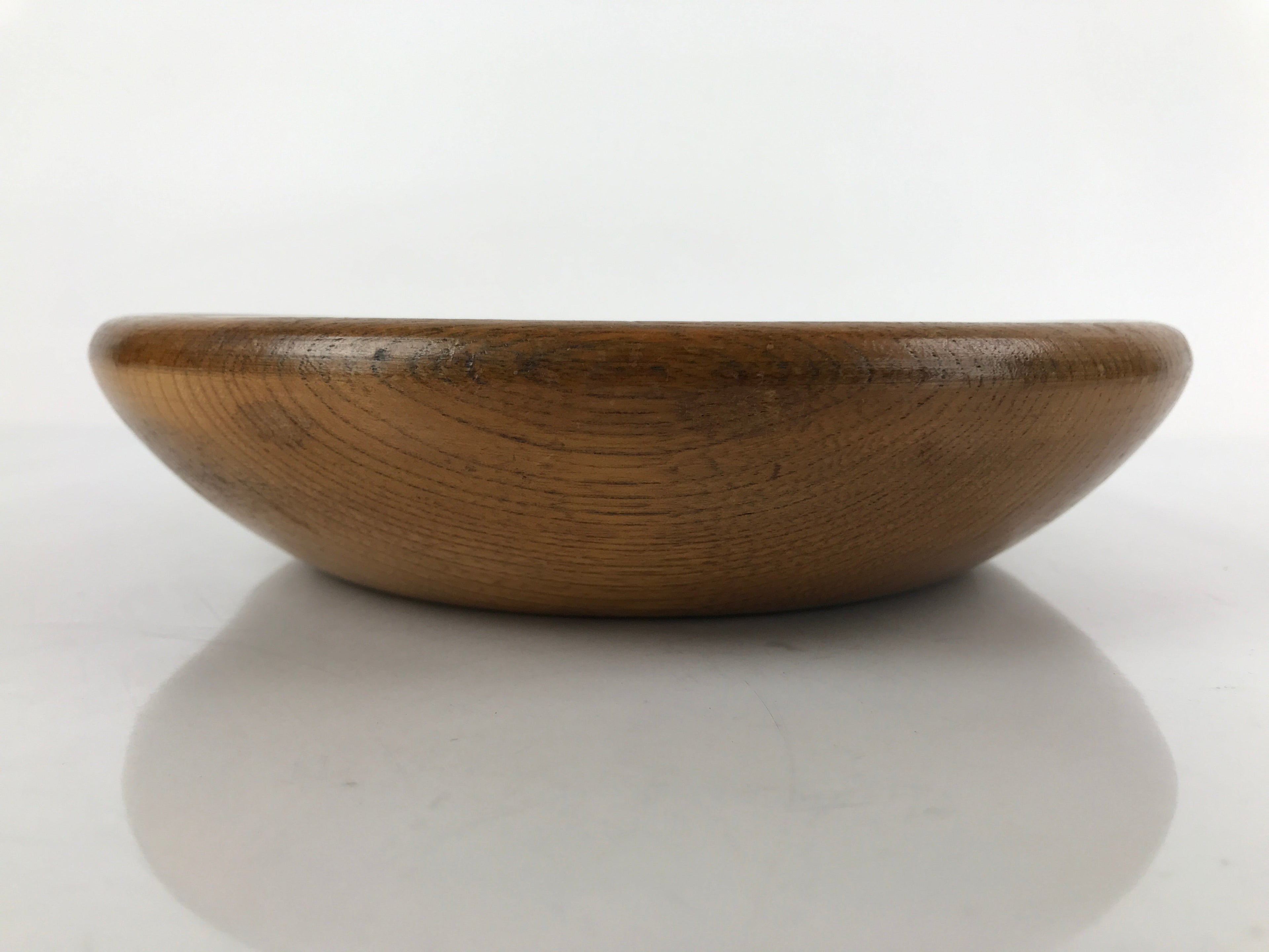 Japanese Brushed Lacquer Wooden Kashiki Snack Bowl Vtg Kashibachi Brown L155