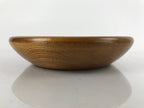 Japanese Brushed Lacquer Wooden Kashiki Snack Bowl Vtg Kashibachi Brown L155