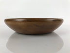 Japanese Brushed Lacquer Wooden Kashiki Snack Bowl Vtg Kashibachi Brown L155