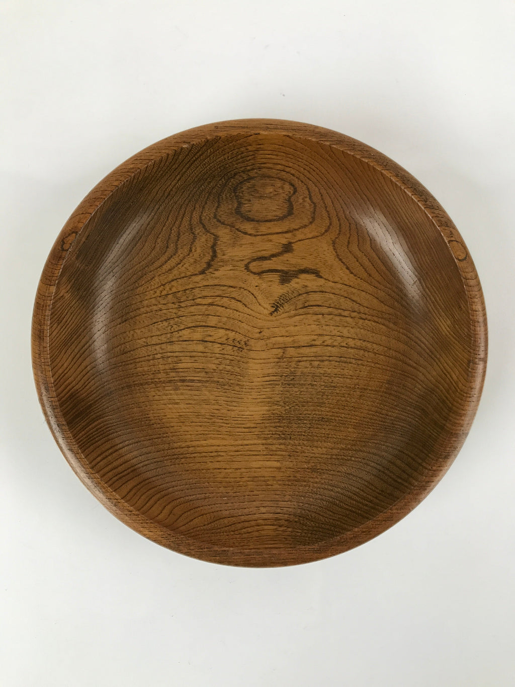 Japanese Brushed Lacquer Wooden Kashiki Snack Bowl Vtg Kashibachi Brown L155