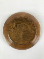 Japanese Brushed Lacquer Wooden Kashiki Snack Bowl Vtg Kashibachi Brown L155
