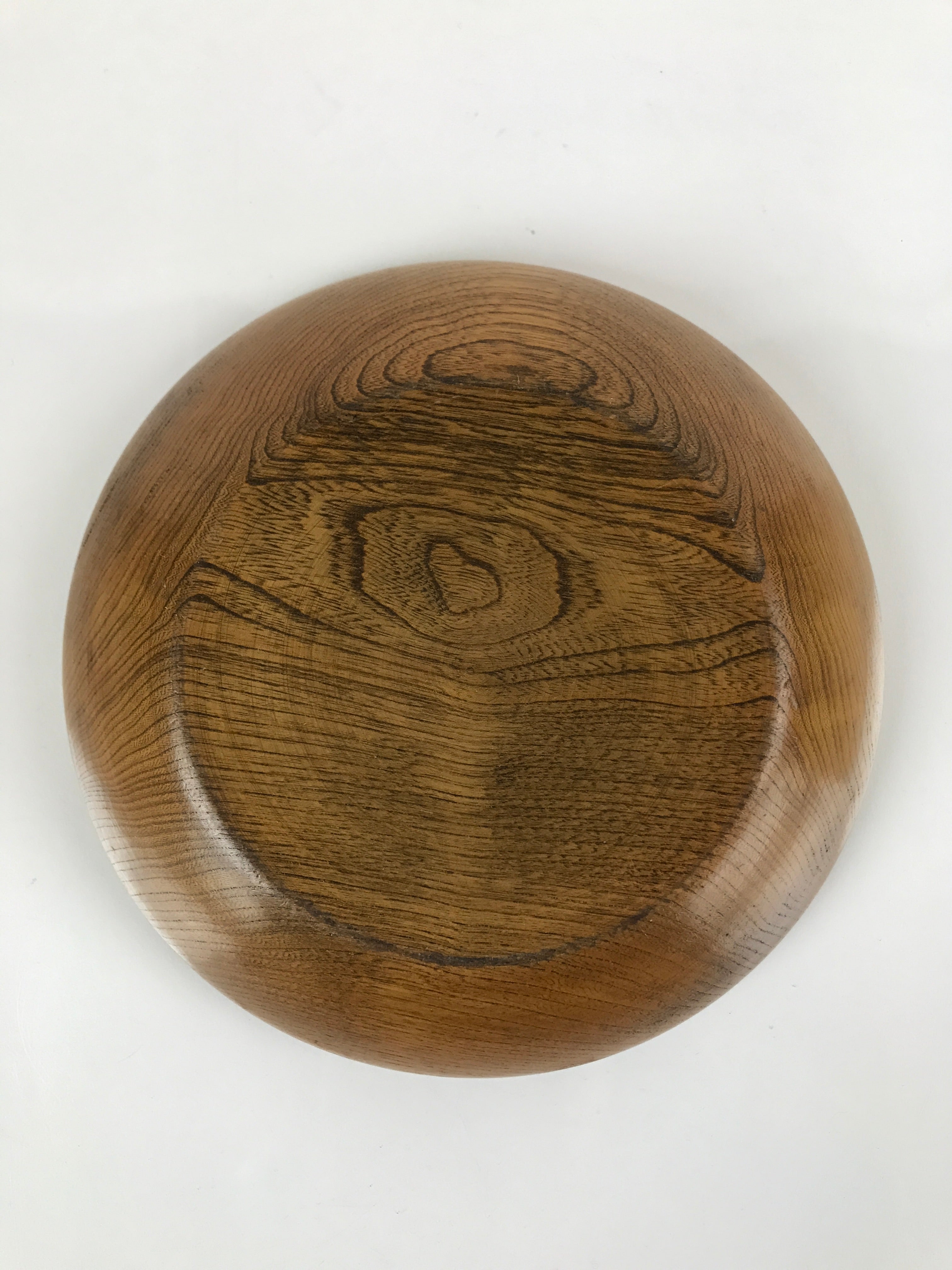 Japanese Brushed Lacquer Wooden Kashiki Snack Bowl Vtg Kashibachi Brown L155