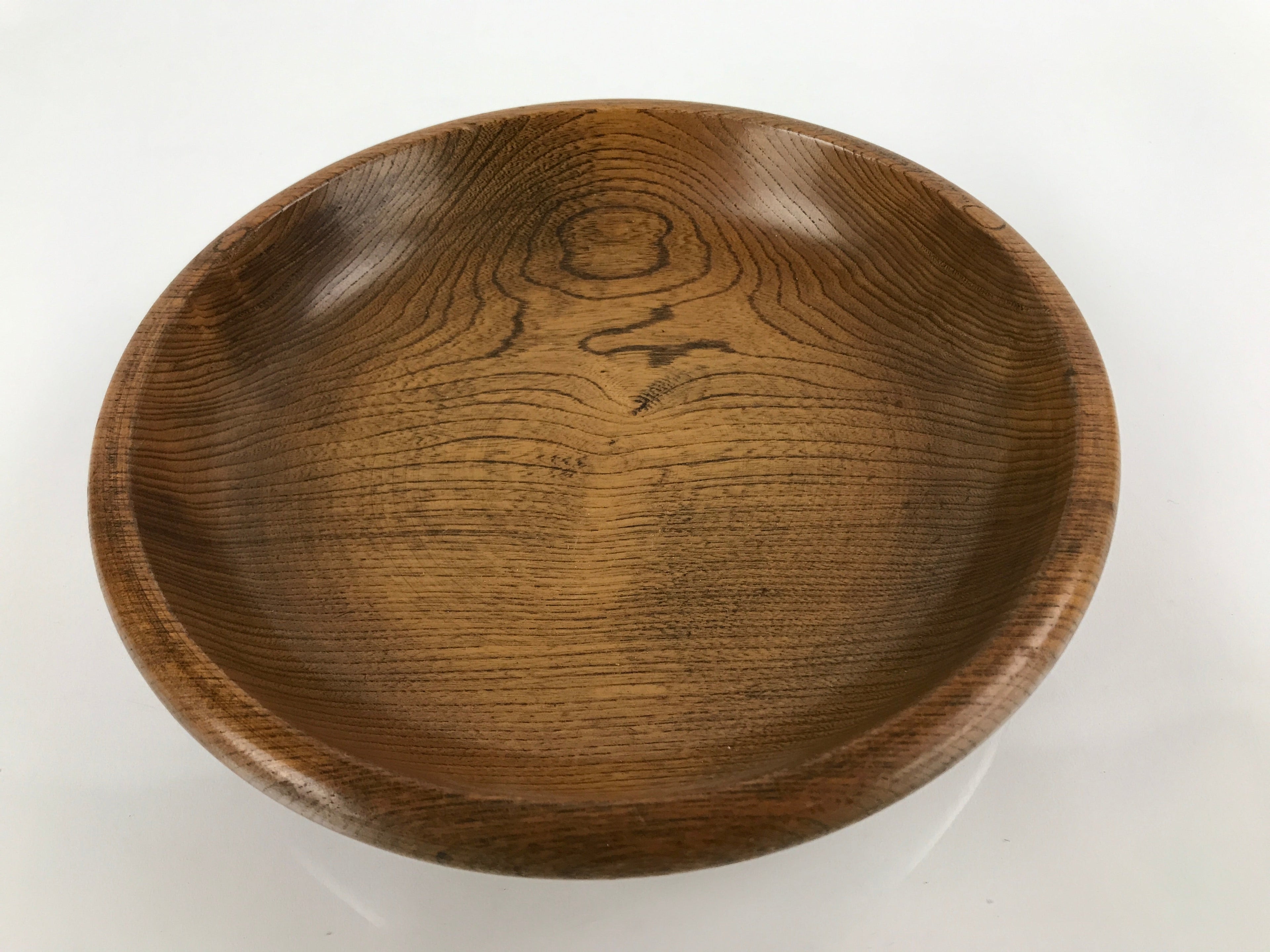 Japanese Brushed Lacquer Wooden Kashiki Snack Bowl Vtg Kashibachi Brown L155