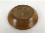 Japanese Brushed Lacquer Wooden Kashiki Snack Bowl Vtg Kashibachi Brown L155