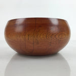 Japanese Brushed Lacquer Wooden Kashiki Snack Bowl Vtg Kashibachi Brown L281