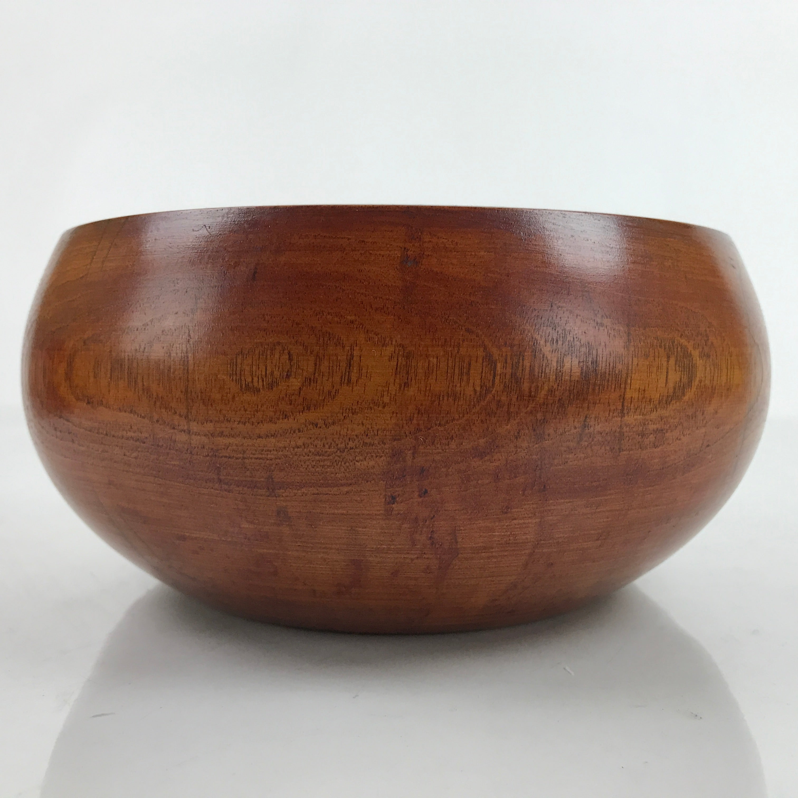 Japanese Brushed Lacquer Wooden Kashiki Snack Bowl Vtg Kashibachi Brown L281