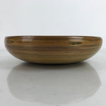 Japanese Brushed Lacquer Wooden Kashiki Snack Bowl Vtg Kashibachi Brown L285