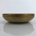 Japanese Brushed Lacquer Wooden Kashiki Snack Bowl Vtg Kashibachi Brown L285