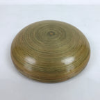 Japanese Brushed Lacquer Wooden Kashiki Snack Bowl Vtg Kashibachi Brown L285
