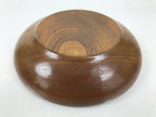 Japanese Brushed Lacquer Wooden Kashiki Snack Bowl Vtg Kashibachi Brown L522