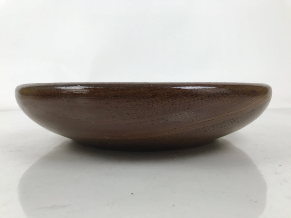 Japanese Brushed Lacquer Wooden Kashiki Snack Bowl Vtg Kashibachi Brown L522